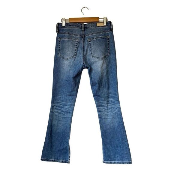 AG Adriano Goldschmied The Jodi Crop side slit Jeans light Blue Denim size 25 - Picture 3 of 11